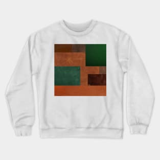 ART leather green, brown Crewneck Sweatshirt